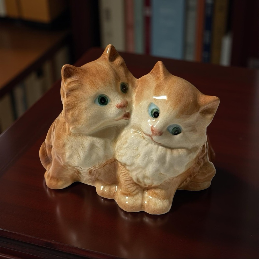 🐱 Vintage Beswick Cat Figurine – Twin Orange Kittens 🇬🇧 Made in England